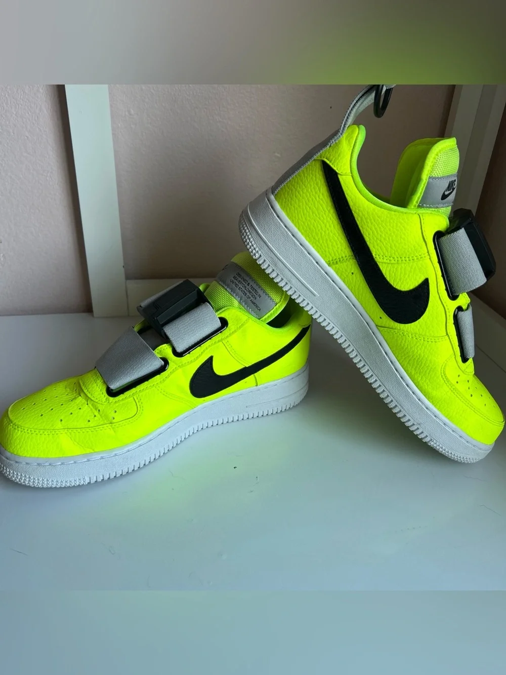 Nike Air Force 1 Utility Volt/Black Hook & Loop Sneakers | Men’s Size 8